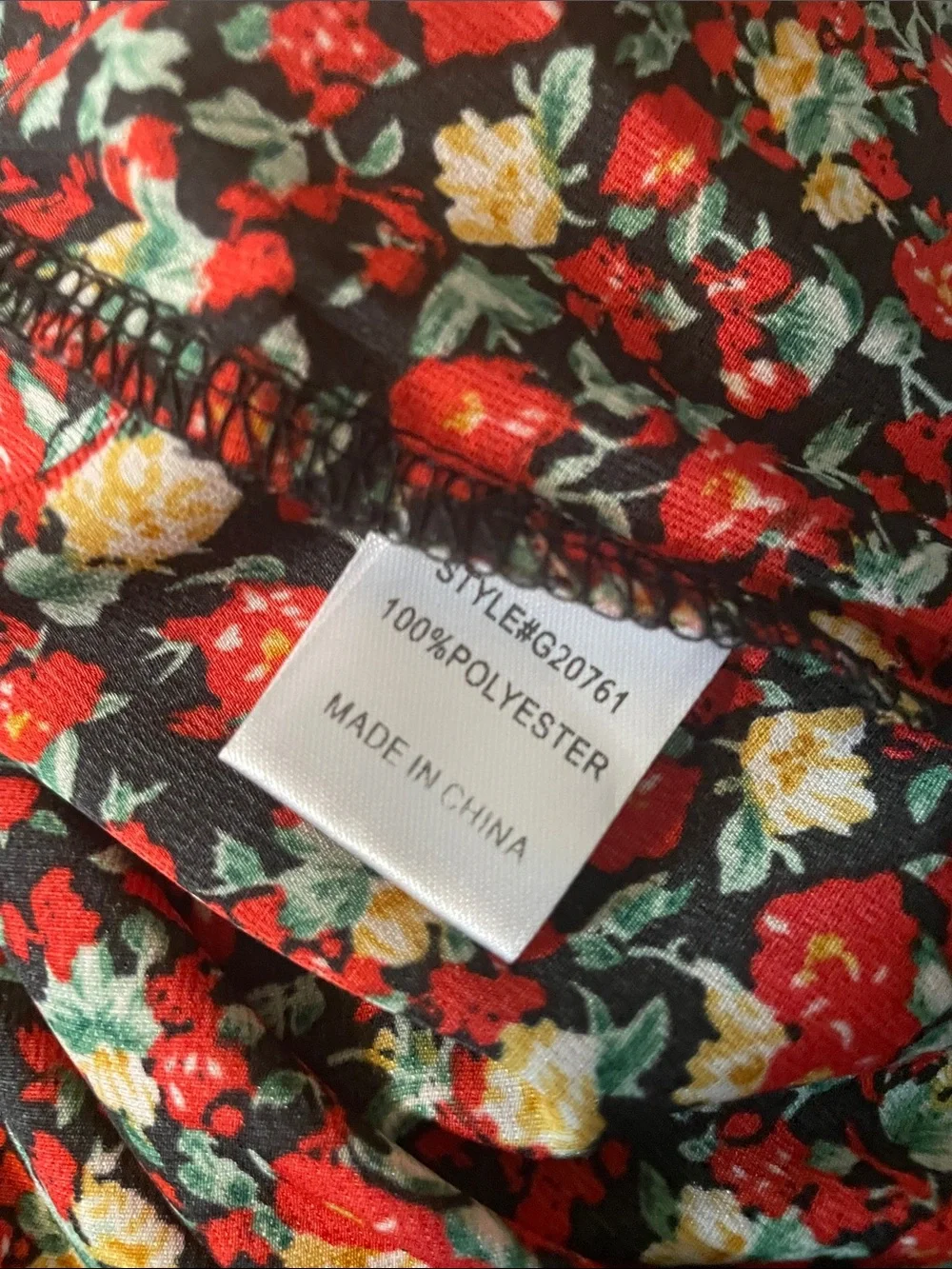 C50-  Smocked Midi Dress - Red Floral